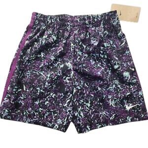 Youth - Girls Nike Purple Patterned Shorts